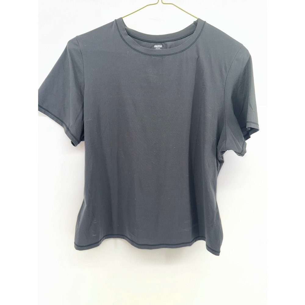 SKIMS T-Shirt XL black Minimalist Crew Neck Stretch Career clean girl office